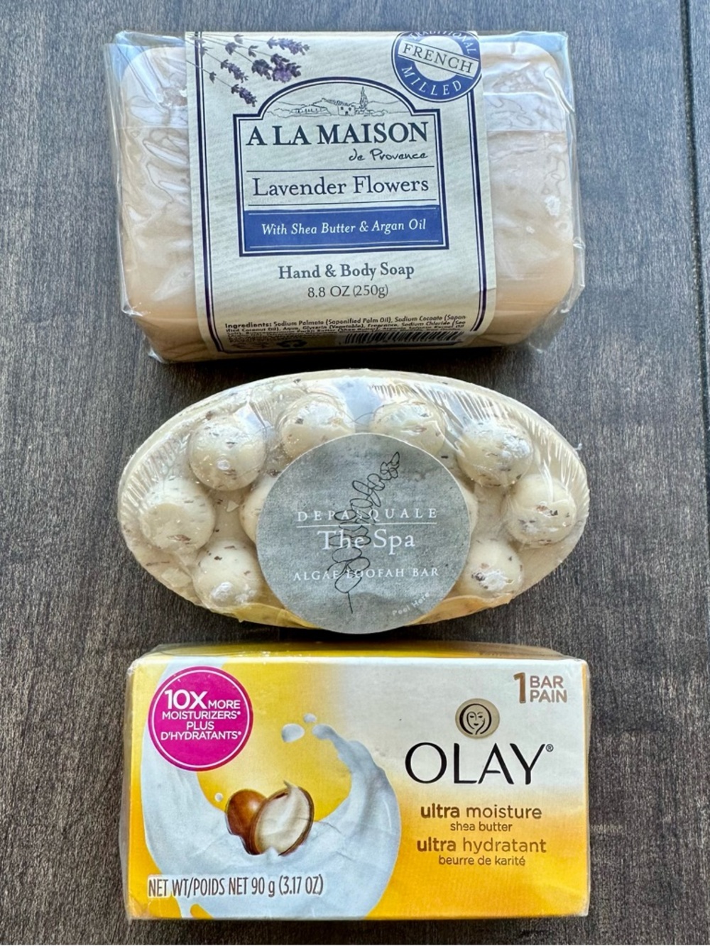 Bath & Spa Bundle - A La Maison Lavender, Olay Shea Butter, & Algae Loofah Bar